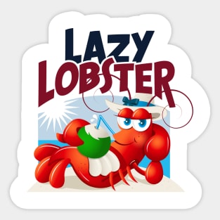 Lazy Lobster Sticker